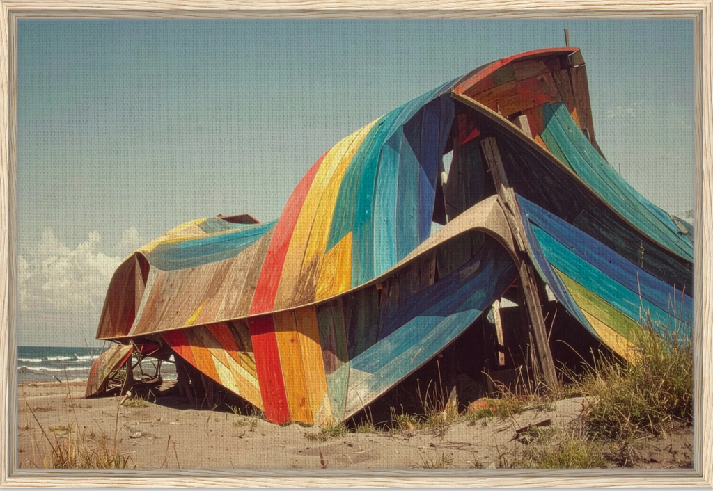 Beach Vibes - Wood Framed Canvas - Collection