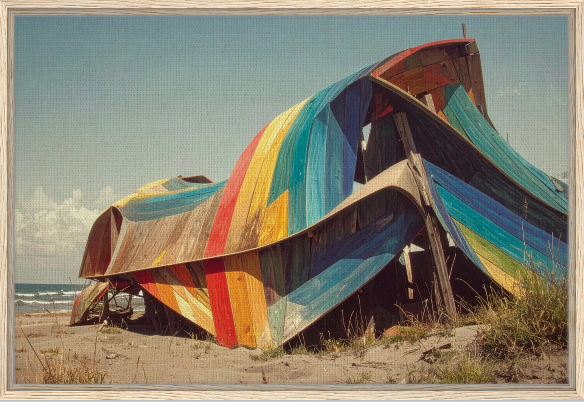 Beach Vibes - Wood Framed Canvas - Collection