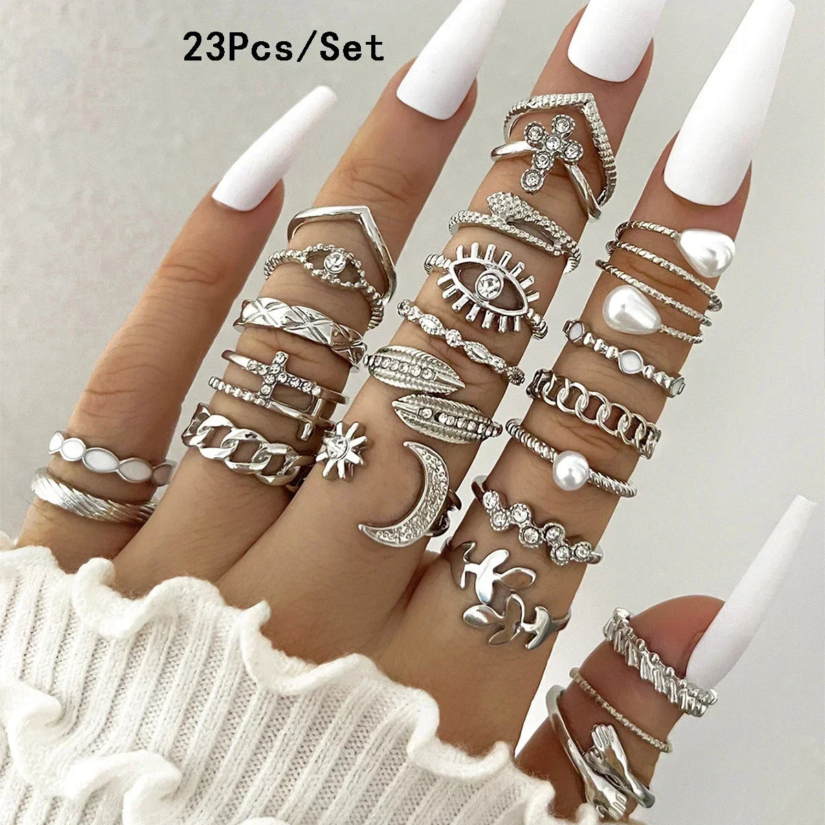 30Pcs Gold Color Knuckle Rings Set For Women Bohemian Geometric Finger Ring Girls Wedding Party Jewelry Gift